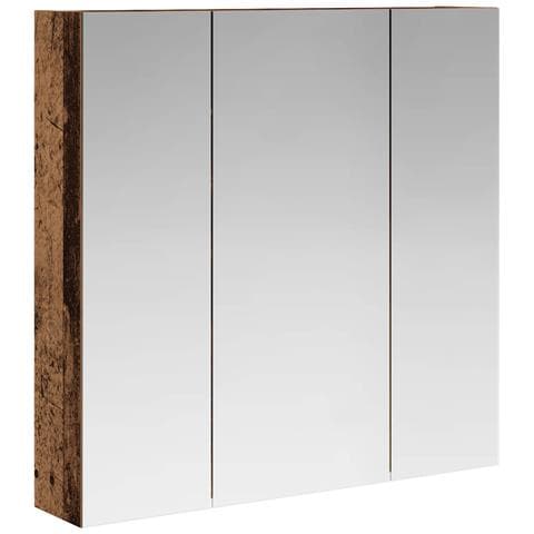 Mobiletto per specchio da bagno Legno vecchio 70 x 14,5 x 70 cm - Foto 1