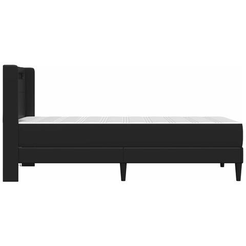 Struttura letto con materasso Nero 90 x 190 cm Pelle Sintetica - Foto 9
