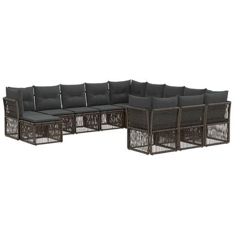 Set Divano da Giardino 12 pcs Grigio polyrattan - Foto 1