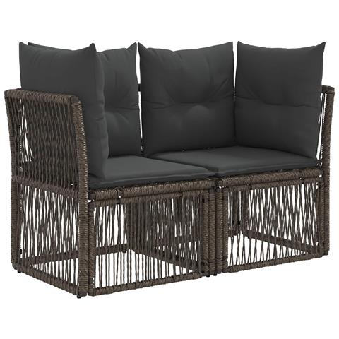 Set Divano da Giardino 12 pcs Grigio polyrattan - Foto 2