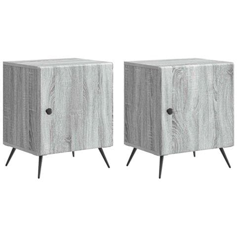 Armadio da Notte 2 pcs Grigio Sonoma 43 x 34,5 x 50 cm - Foto 1