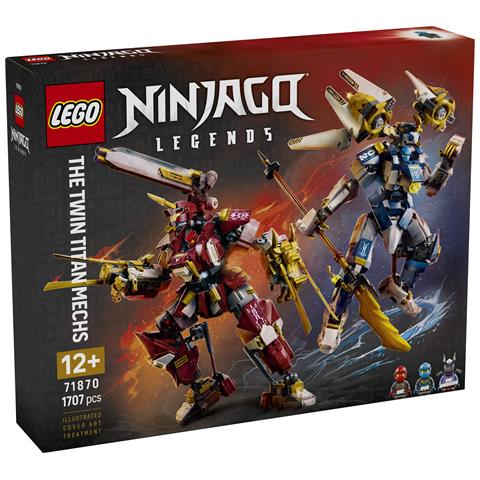 NINJAGO 71870 Mech Titanici Gemelli, Giocattolo con 2 Action Figure e 3 Minifigure, Regalo per Bambini da 12+ Anni - Foto 2