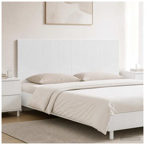 Testiera da Muro HOORN Bianco Lucido Legno ingegnerizzato - Foto 2
