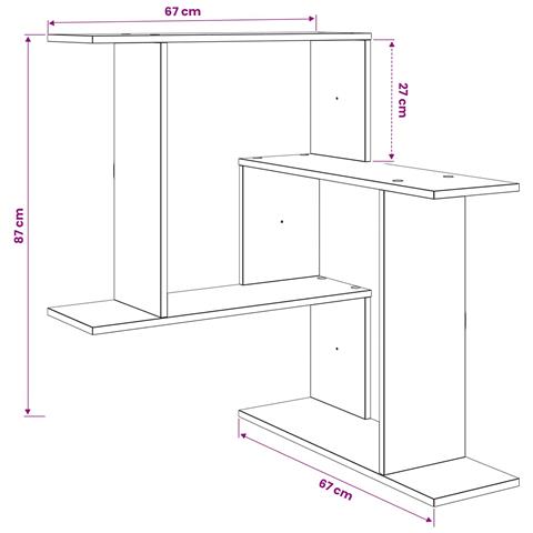 Scaffale da parete Rovere Artigianale 67 x 67 x 87 cm - Foto 8