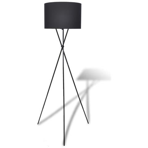 Lampada Da Pavimento Ombra Con Posizione Eretta Nera - Foto 1