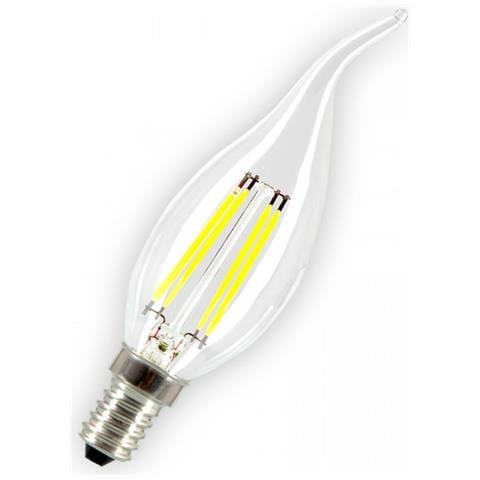 Lampadine Led E14 4w Filamento Candela Fiamma Colpo Di Vento Luce Fredda 6400k Vt-1997 4430 - Foto 2