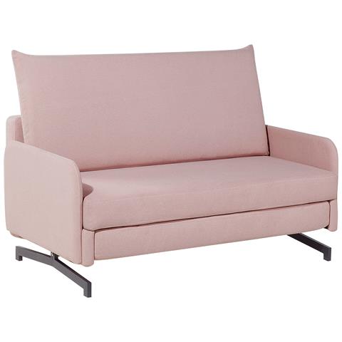 Divano Letto 2 Posti In Tessuto Rosa Belfast - Foto 32