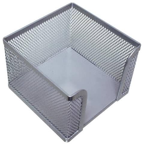 Portamemo In Metallo 9,5x8x9,5 Cm Argento Kf00881 - Foto 1