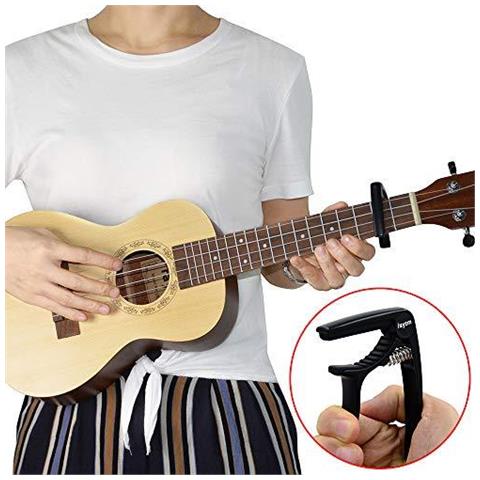 Ukulele Capo In Lega Di Zinco Capotasto Per Soprano Concert Tenor Ukulele Con Una Sola Mano Di Stile Di Innesco Molla Forte Per Nessun Ronzio - Foto 4