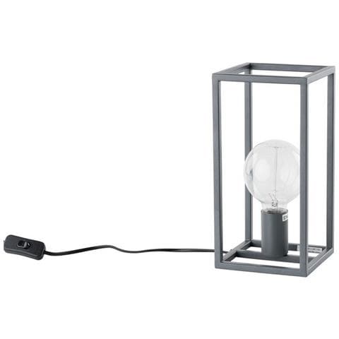 Lampada Da Tavolo Industriale E Retrò Grigia 1 Luce, E27 - Foto 2