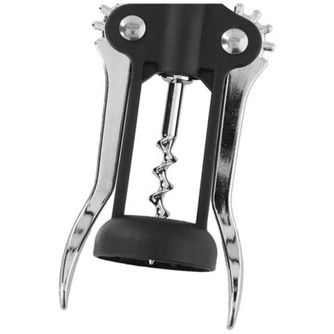 Cavatappi 17cm Per Bottiglie Di Vino In Acciaio Inossidabile, Nero / Argento - Foto 2