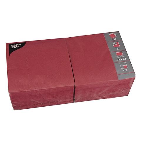 12494 tovagliolo di carta Carta velina Bordeaux 250 pz - Foto 1