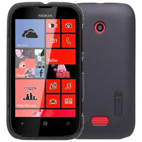 Custodia Frosted Shell Posteriore Rigida Antiscivolo Nokia Lumia 510 Black - Foto 3