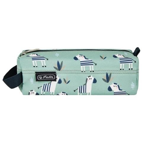 Quattro Crazy Zebra Astuccio Portamatite Poliestere Nero, Verde, Bianco - Foto 1