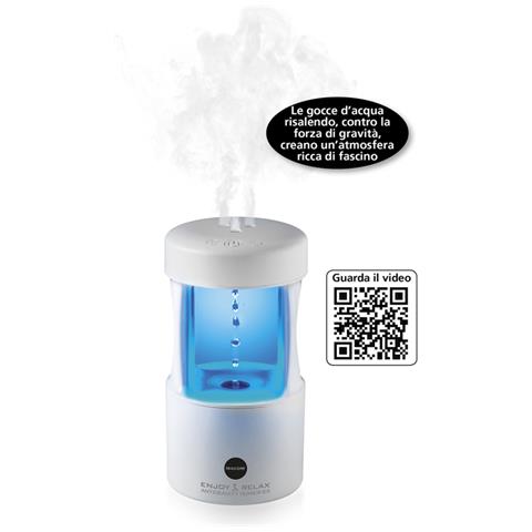 Umidificatore con Effetto Antigravitazionale Capacità 600 ml Luce LED Notturna a 7 Colori Selezionabili Potenza 10 W Colore Bianco - Foto 6