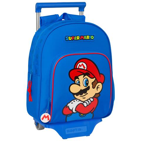 Trolley Per La Scuola Play Azzurro Rosso 28 X 34 X 10 Cm - Foto 1