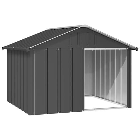 Casetta per Cani Antracite 116,5x103x81,5 cm Acciaio Zincato - Foto 1