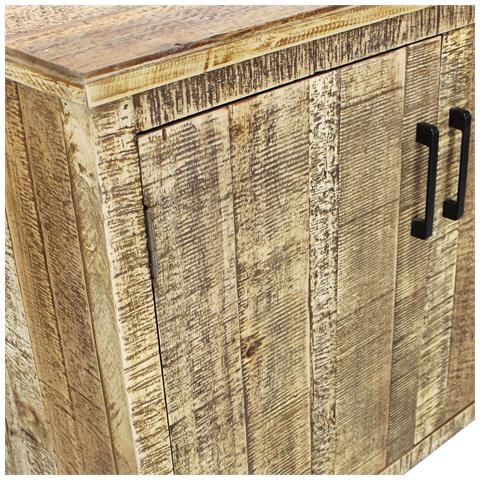 Mobile Credenza Da Interno In Legno E Metallo A 2 Ante E 2 Ripiani Linea Classic - Foto 5