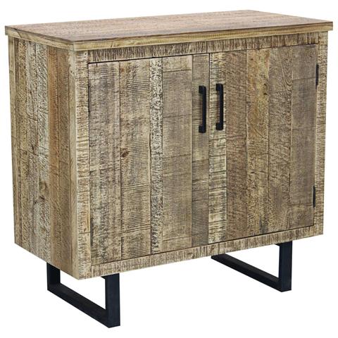 Mobile Credenza Da Interno In Legno E Metallo A 2 Ante E 2 Ripiani Linea Classic - Foto 1