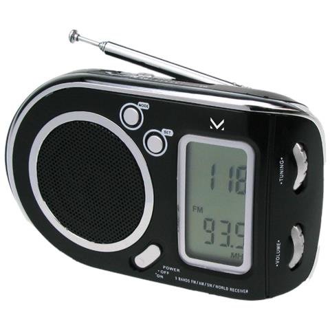 Radio RT 21M Portatile Multibanda AM /FM /SW1-7 LCD Analogico Antenna Telescopica Nero - Foto 1