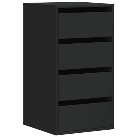 Cassettiera Angolare Nera 40x41x76 Cm In Legno Multistrato - Foto 2