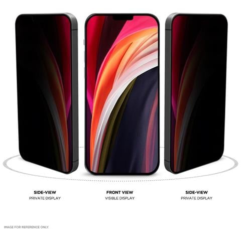 Salvadisplay Per Iphone 15/15 Pro Privacy Vetro Temperato Premium 2.5d, Nero Transparente - Foto 2