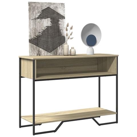 Tavolo Consolle Rovere Sonoma 100x35x74,5 Cm In Truciolato - Foto 1