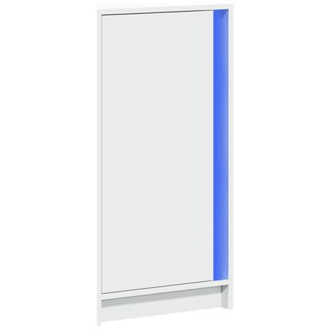 Credenza Con Led Bianca 42,5x34x85 Cm In Legno Multistrato - Foto 3
