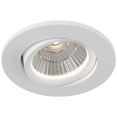 Faretto Led Cob 3 W Luce Naturale 4000k A Inc. Orient. Bordo Bianco P-45-bn - Foto 1