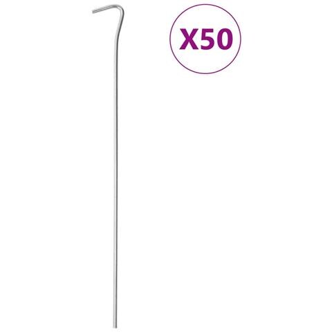 Picchetti Per Tenda 50 Pz 30 Cm Diametro 4 Mm In Acciaio Zincato - Foto 1