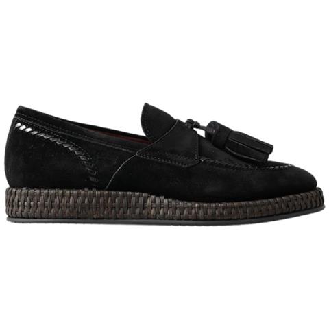 Scarpe Espadrillas Casual In Pelle Scamosciata Nera - Eu39/us6 - Foto 1