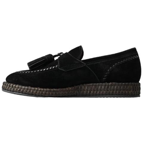 Scarpe Espadrillas Casual In Pelle Scamosciata Nera - Eu39/us6 - Foto 2
