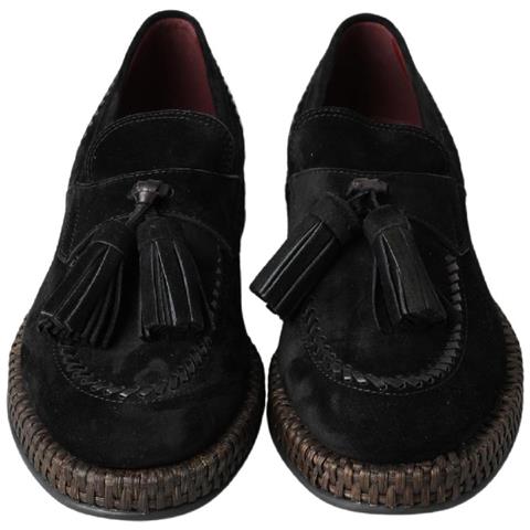 Scarpe Espadrillas Casual In Pelle Scamosciata Nera - Eu39/us6 - Foto 5