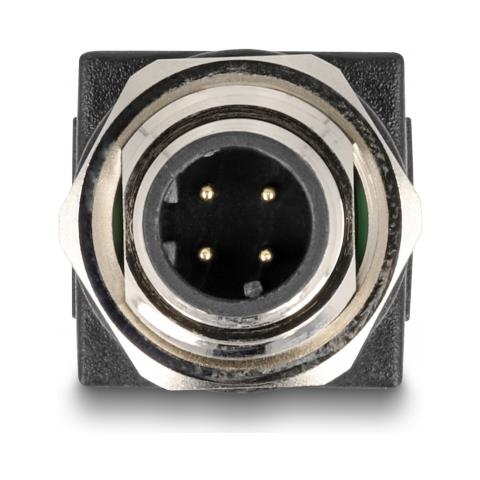 M12 Adattatore a 4 pin maschio D-coded femmina per RJ45 femmina dritto - Foto 2