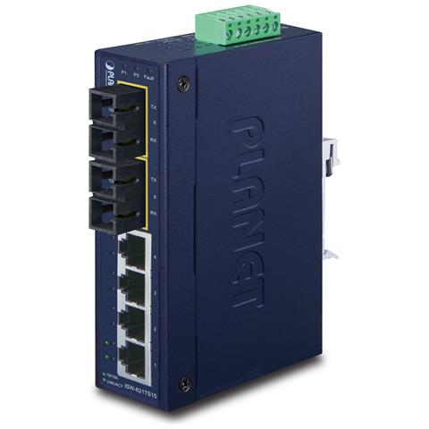 ISW-621TS15 switch di rete Non gestito L2 Fast Ethernet (10/100) Blu - Foto 1