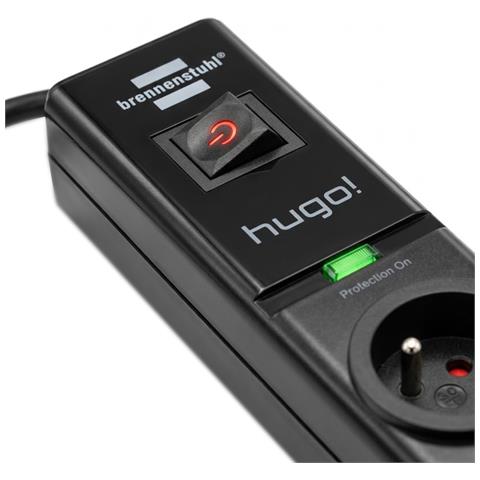 Multipresa 7 Vie Tipo E Con 2 Usb Con Protezione Da Sovratensione E Fulmine, Nero - Foto 6
