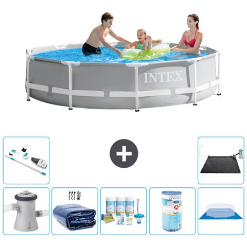 Piscina Fuori Terra - In Giro - 305x76 Cm - Grigio - Include Accessori Coordinati A2040 - Foto 1