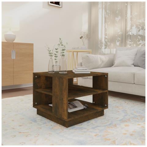 Lusso Casadino - Tavolino Da Salotto Rovere Fumo 55x55x43 Cm In Truciolato - Foto 2