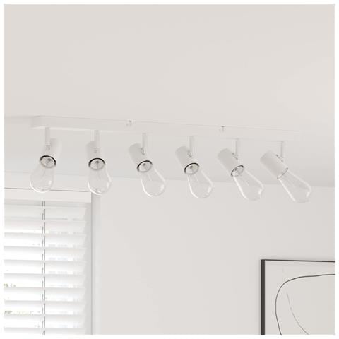 Farettone da soffitto 6 vie regolabili bianco E27 - Foto 2