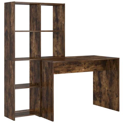 Scrivania Rovere fumo 138.5 x 55 x 143 cm Legno multistrato - Foto 1