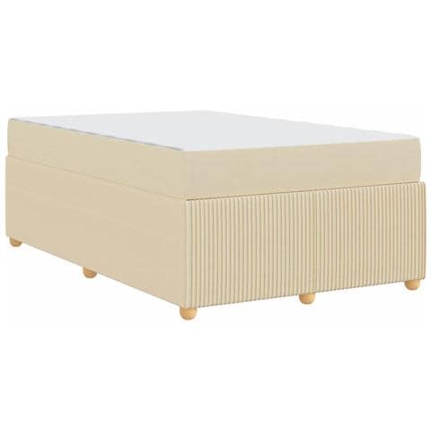 Struttura letto con materasso Crema 120 x 190 cm Tessuto - Foto 9