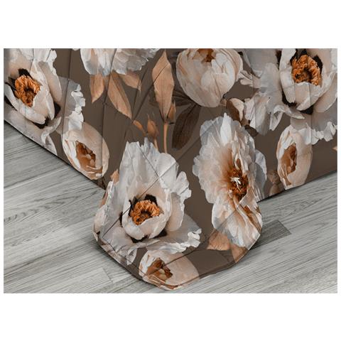 Trapunta Piumone Letto Invernale 300gr Microfibra Stampa Digitale Linea Flora 2 Piazze D3 - Foto 2