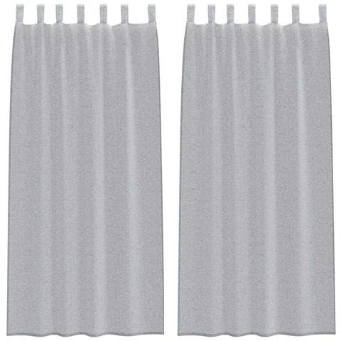 Tende con tende 2 pcs Grigio scuro Poliestere - Foto 1