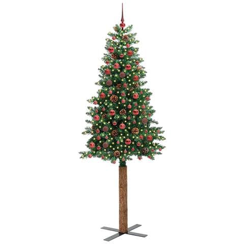 Albero di Natale snodato con 300 LED con supporto Verde 210 cm - Foto 2