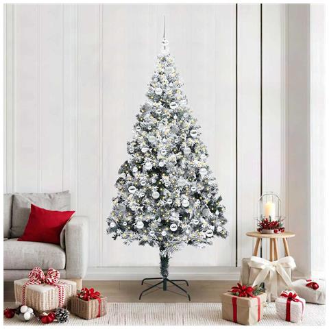 Albero di Natale artificiale con 300 LED Bianco 210 cm - Foto 2