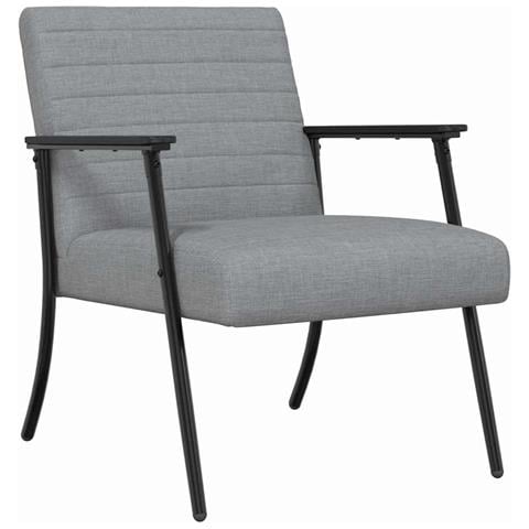poltrona Grigio chiaro 59 x 75 x 78 cm Tessuto - Foto 1