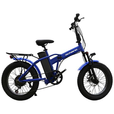 Fat Alluminio 20'' - E-bike Pieghevole In Alluminio, Ruote Fat 20'', Cambio 6 Velocità, Motore 250 W, Batteria 48vx13ah - Colore Blu - Foto 1