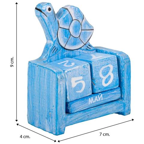 Calendario In Legno Blu 7x4x9h - Foto 6