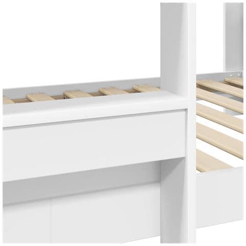 Letto a Castello per Bambini Bianco 100 x 200 cm - Foto 9