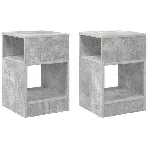 Tavolino 2 pcs Grigio cemento 30,5 x 30 x 45 cm - Foto 1